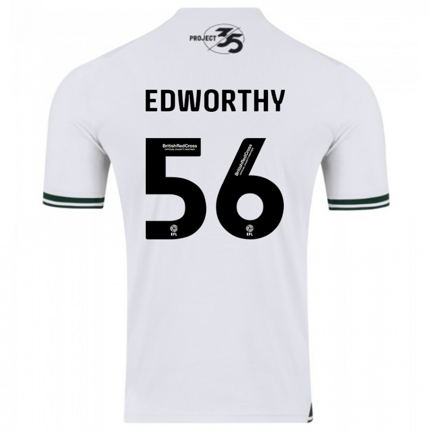 Hombre Camiseta Kieran Edworthy #56 Blanco 2ª Equipación 2023/24 La Camisa