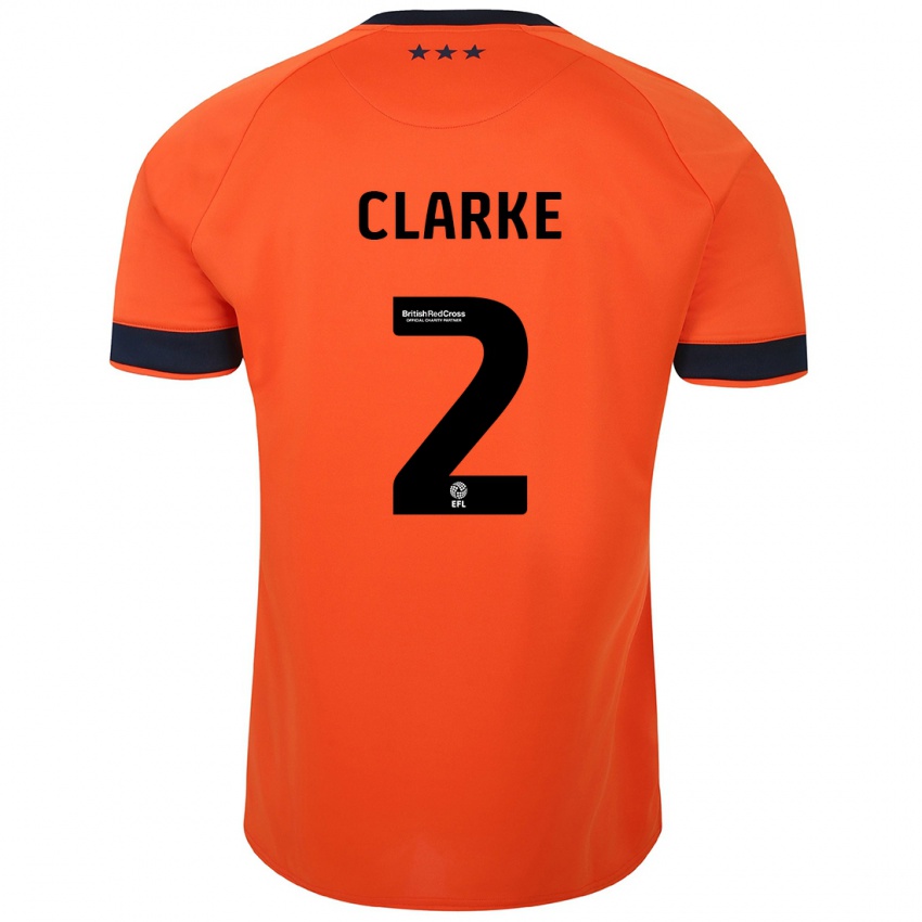 Hombre Camiseta Harry Clarke #2 Naranja 2ª Equipación 2023/24 La Camisa