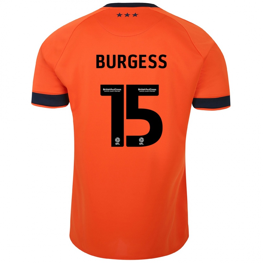 Hombre Camiseta Cameron Burgess #15 Naranja 2ª Equipación 2023/24 La Camisa
