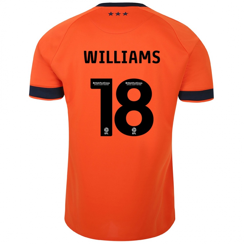 Hombre Camiseta Brandon Williams #18 Naranja 2ª Equipación 2023/24 La Camisa