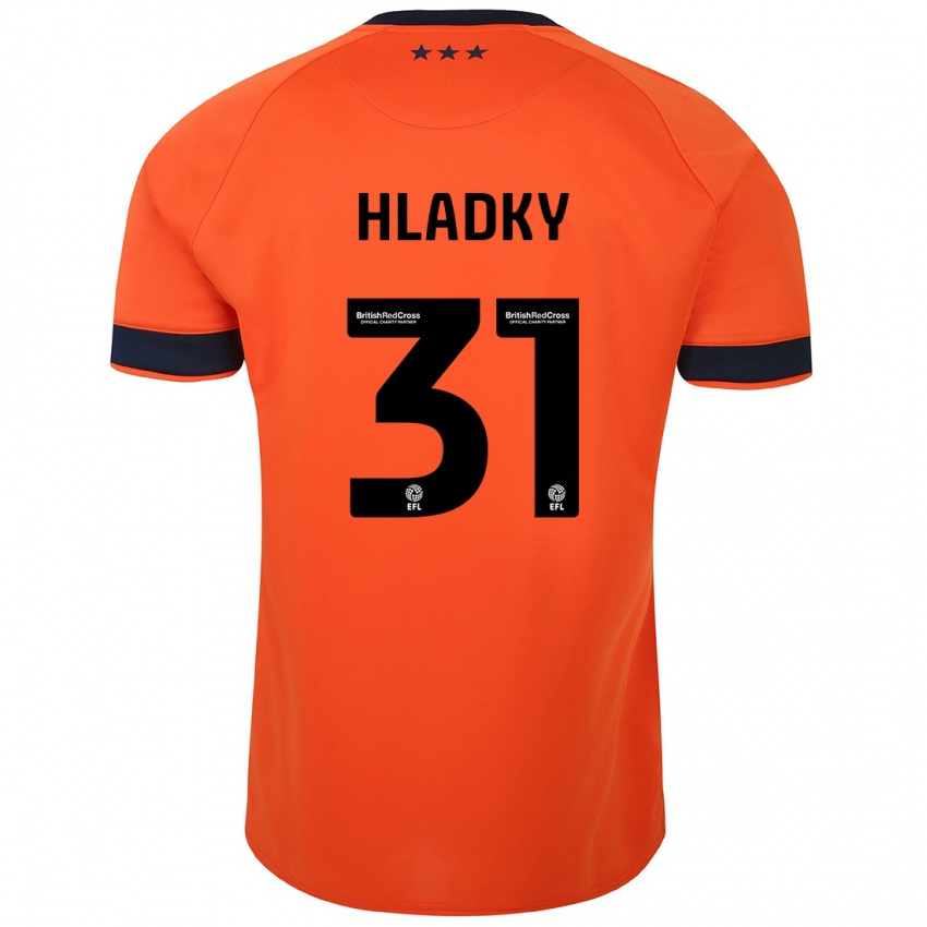 Hombre Camiseta Vaclav Hladky #31 Naranja 2ª Equipación 2023/24 La Camisa