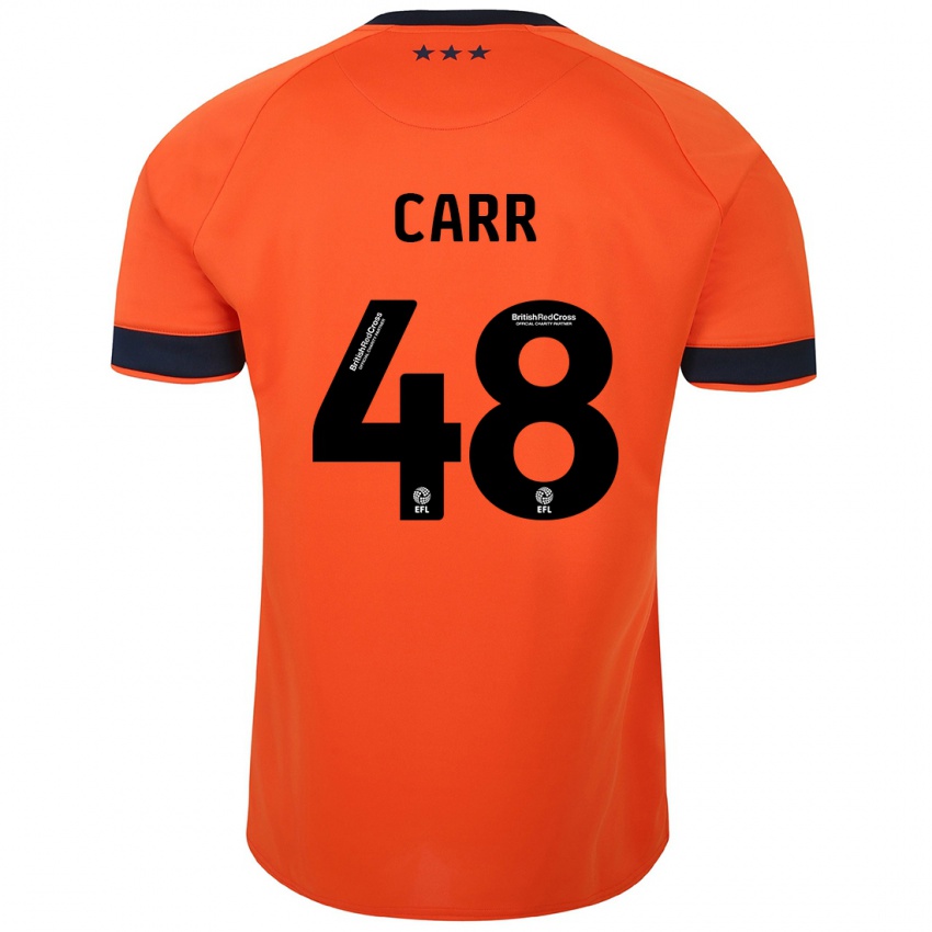 Hombre Camiseta Ryan Carr #48 Naranja 2ª Equipación 2023/24 La Camisa