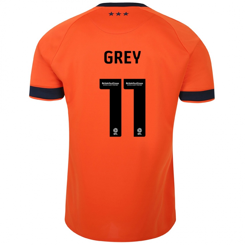 Hombre Camiseta Anna Grey #11 Naranja 2ª Equipación 2023/24 La Camisa