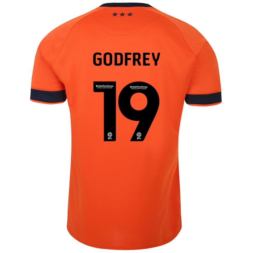 Hombre Camiseta Freya Godfrey #19 Naranja 2ª Equipación 2023/24 La Camisa