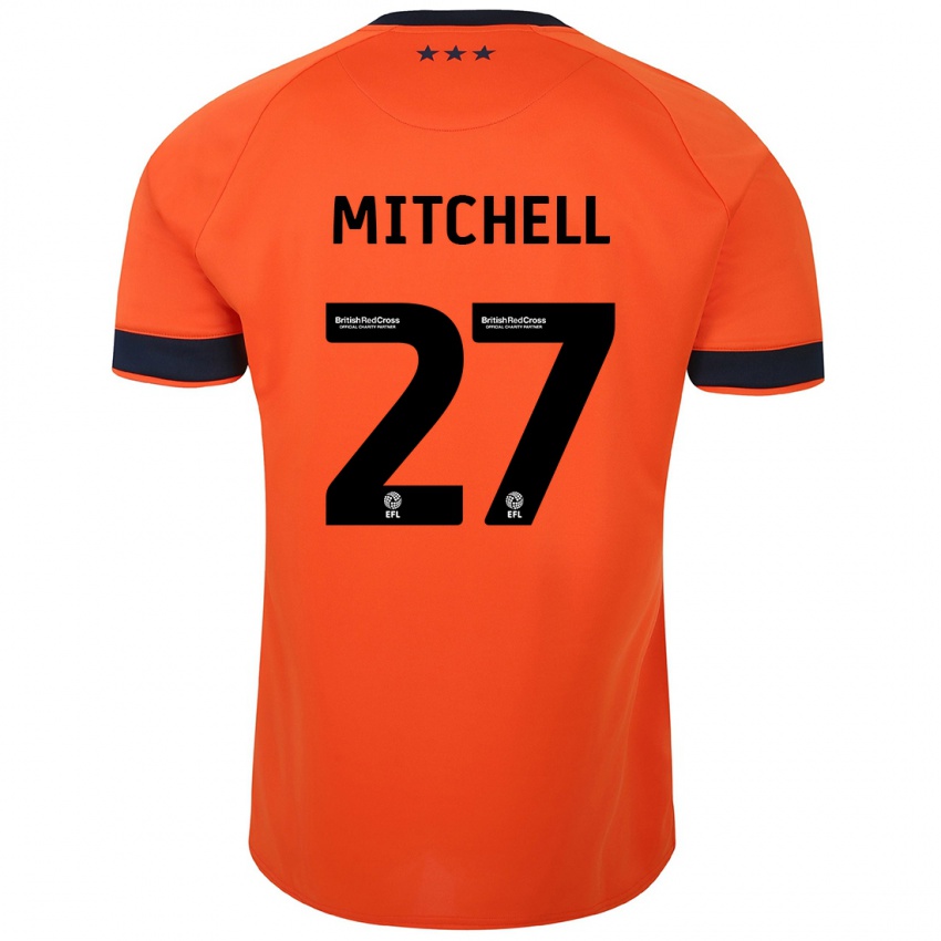 Hombre Camiseta Leah Mitchell #27 Naranja 2ª Equipación 2023/24 La Camisa