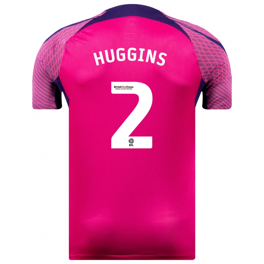 Hombre Camiseta Niall Huggins #2 Morado 2ª Equipación 2023/24 La Camisa