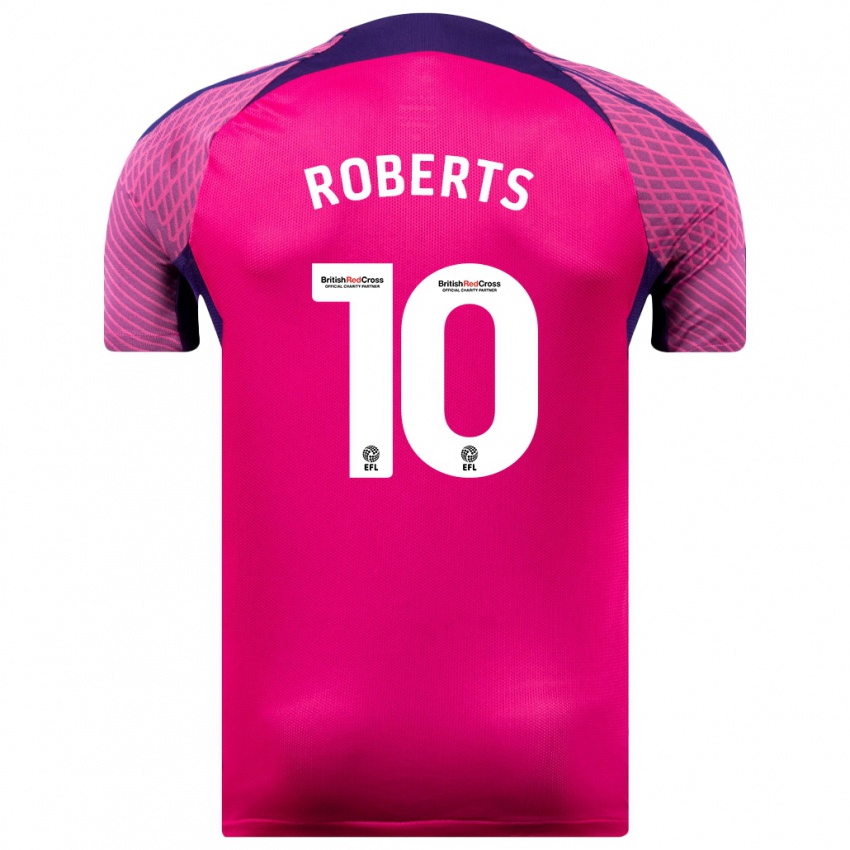 Hombre Camiseta Patrick Roberts #10 Morado 2ª Equipación 2023/24 La Camisa