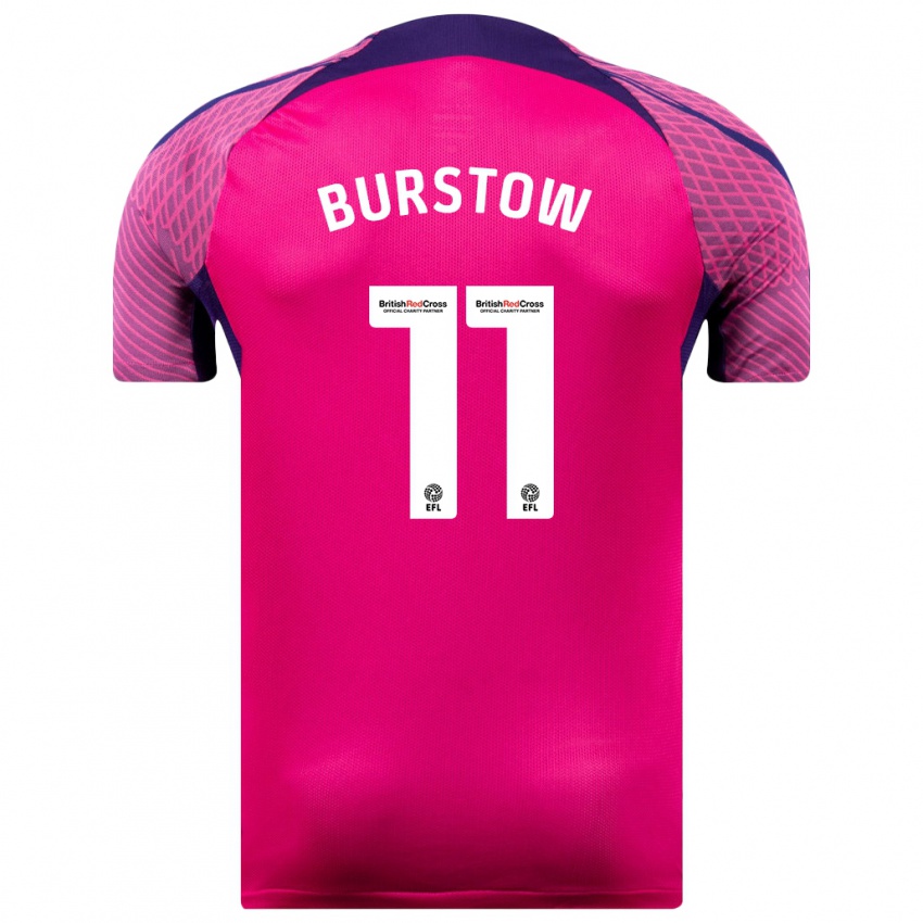 Hombre Camiseta Mason Burstow #11 Morado 2ª Equipación 2023/24 La Camisa