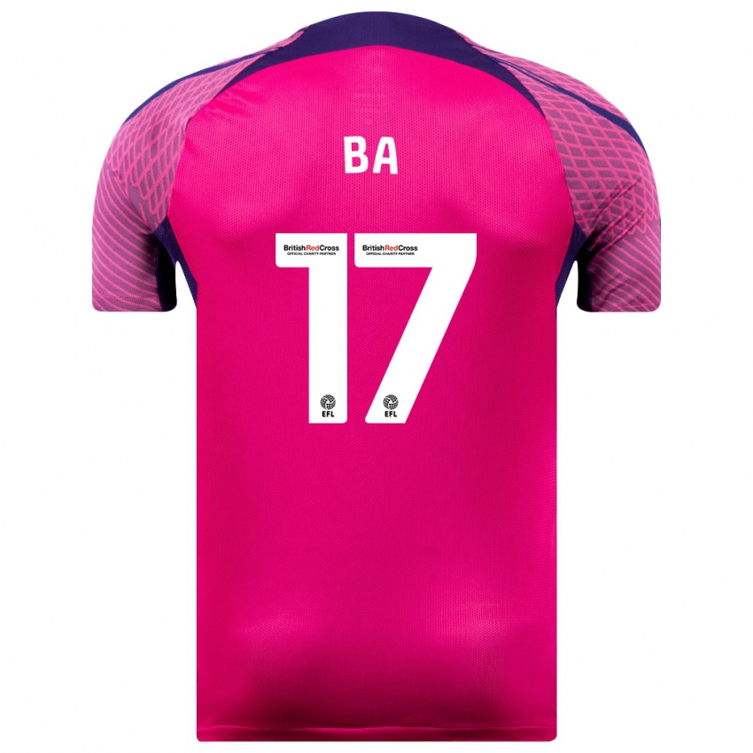Hombre Camiseta Abdoullah Ba #17 Morado 2ª Equipación 2023/24 La Camisa
