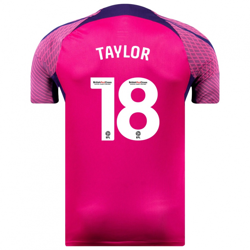Hombre Camiseta Ellis Taylor #18 Morado 2ª Equipación 2023/24 La Camisa