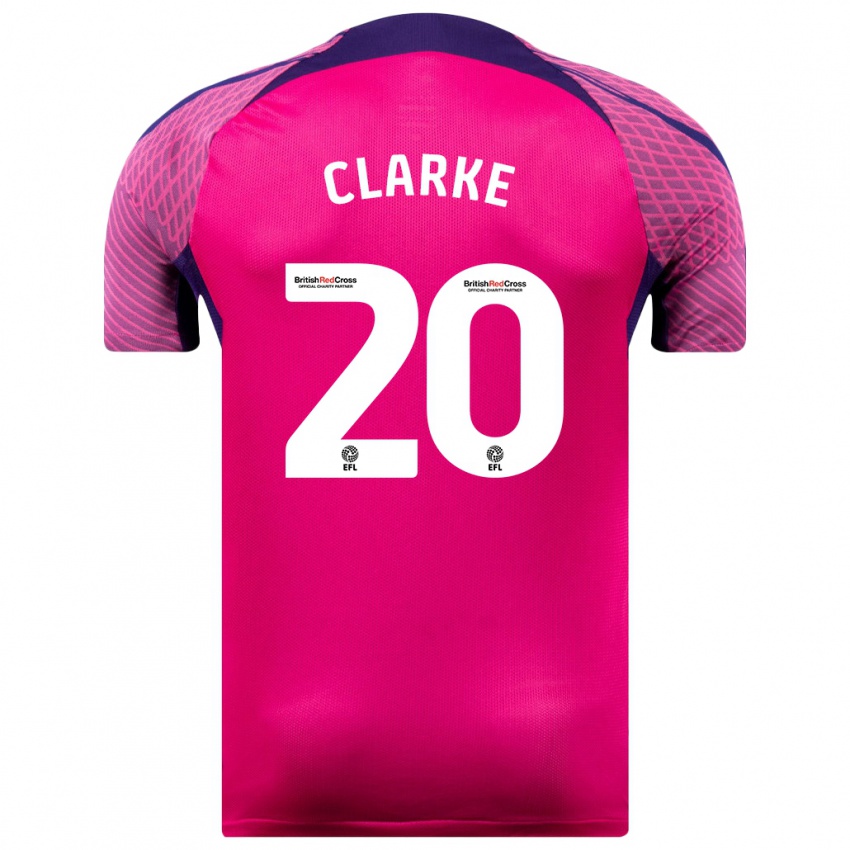 Hombre Camiseta Jack Clarke #20 Morado 2ª Equipación 2023/24 La Camisa