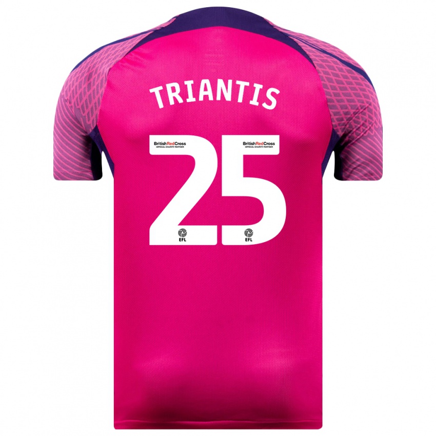 Hombre Camiseta Nectarios Triantis #25 Morado 2ª Equipación 2023/24 La Camisa
