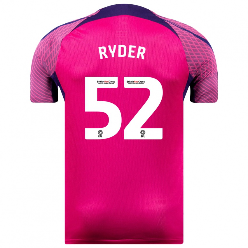 Hombre Camiseta Joe Ryder #52 Morado 2ª Equipación 2023/24 La Camisa