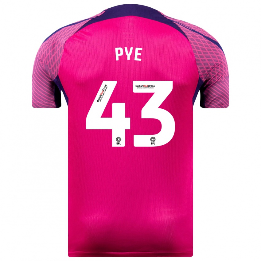 Hombre Camiseta Connor Pye #43 Morado 2ª Equipación 2023/24 La Camisa