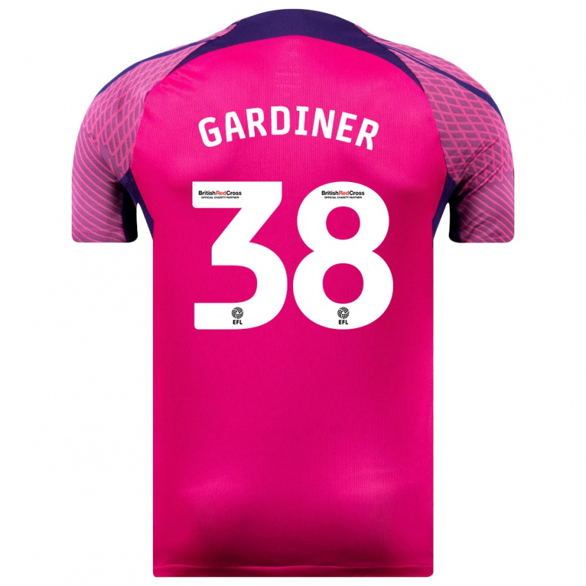 Hombre Camiseta Harry Gardiner #38 Morado 2ª Equipación 2023/24 La Camisa