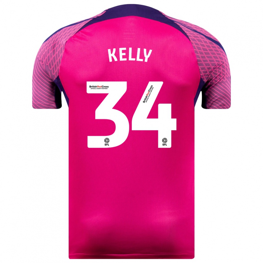 Hombre Camiseta Caden Kelly #34 Morado 2ª Equipación 2023/24 La Camisa