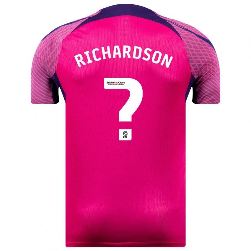 Hombre Camiseta Adam Richardson #0 Morado 2ª Equipación 2023/24 La Camisa