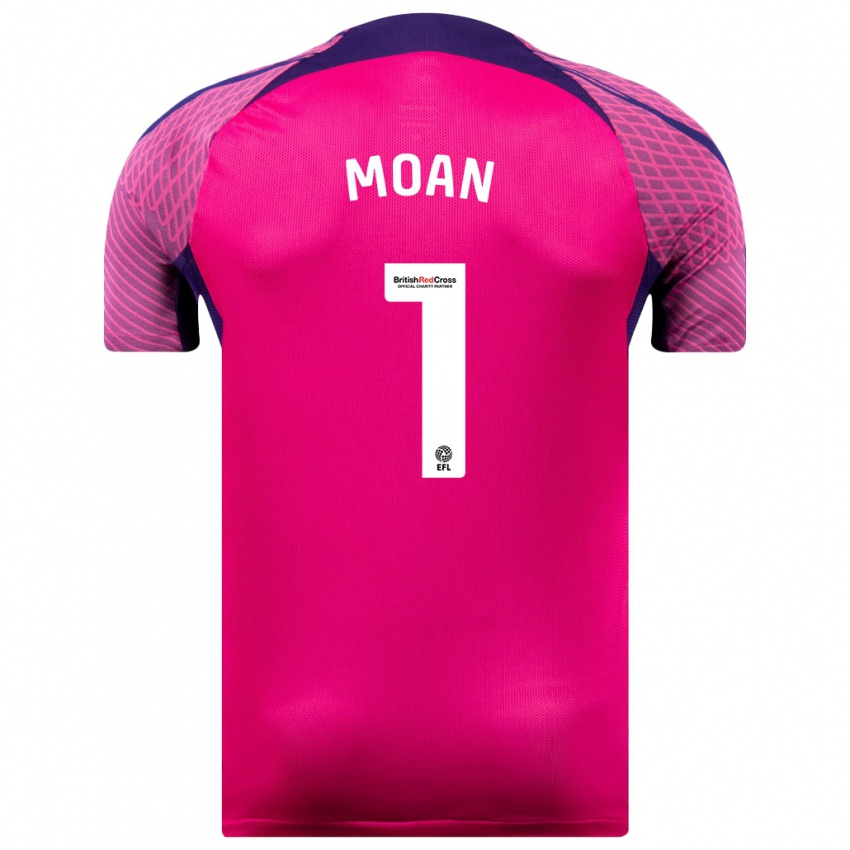 Hombre Camiseta Claudia Moan #1 Morado 2ª Equipación 2023/24 La Camisa