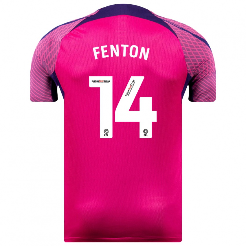 Hombre Camiseta Natasha Fenton #14 Morado 2ª Equipación 2023/24 La Camisa