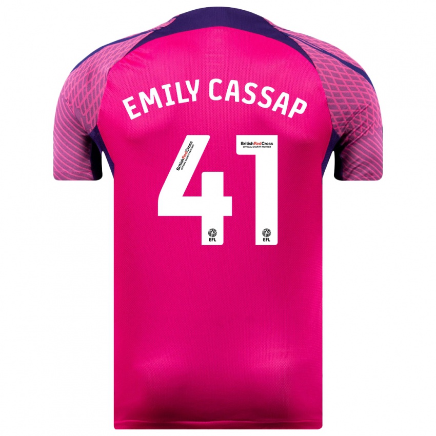 Hombre Camiseta Emily Cassap #41 Morado 2ª Equipación 2023/24 La Camisa