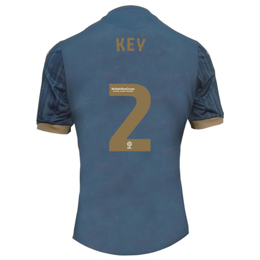 Hombre Camiseta Josh Key #2 Verde Azulado Oscuro 2ª Equipación 2023/24 La Camisa