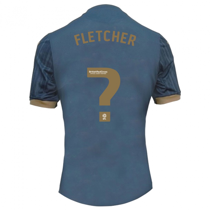 Hombre Camiseta Kristian Fletcher #0 Verde Azulado Oscuro 2ª Equipación 2023/24 La Camisa
