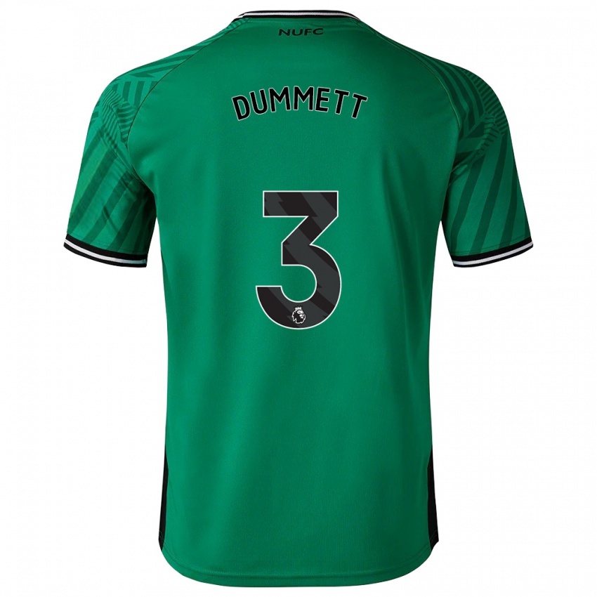 Hombre Camiseta Paul Dummett #3 Verde 2ª Equipación 2023/24 La Camisa