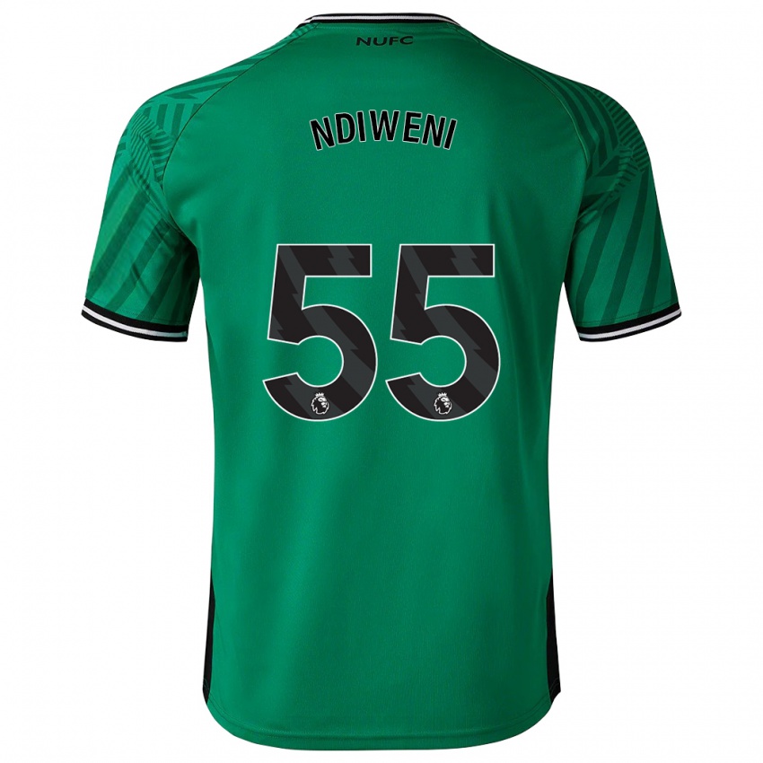 Hombre Camiseta Michael Ndiweni #55 Verde 2ª Equipación 2023/24 La Camisa