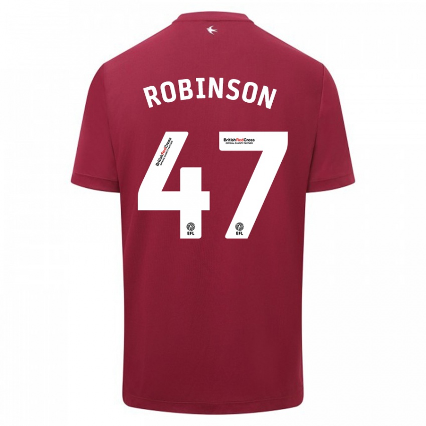 Hombre Camiseta Callum Robinson #47 Rojo 2ª Equipación 2023/24 La Camisa