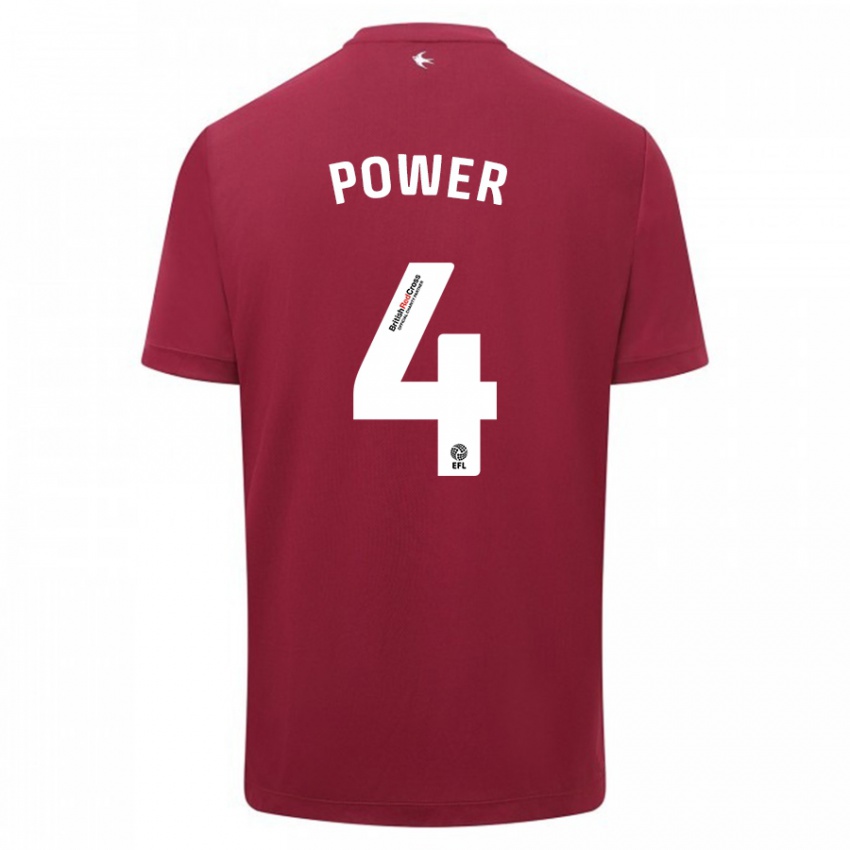 Hombre Camiseta Hannah Power #4 Rojo 2ª Equipación 2023/24 La Camisa