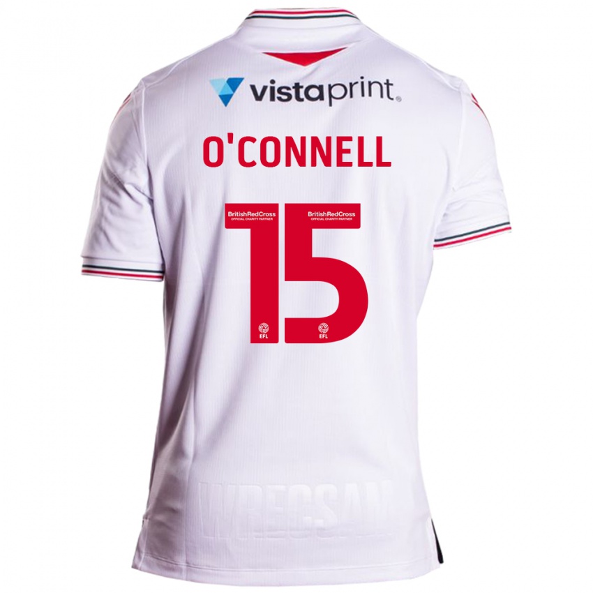 Hombre Camiseta Eoghan O'connell #15 Blanco 2ª Equipación 2023/24 La Camisa