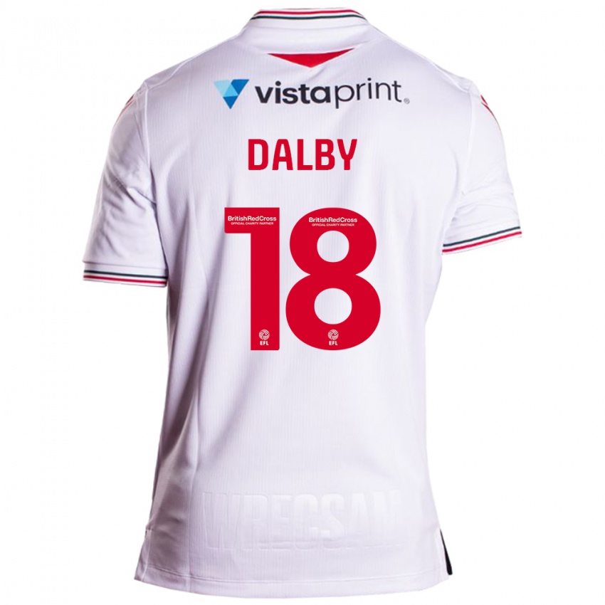 Hombre Camiseta Sam Dalby #18 Blanco 2ª Equipación 2023/24 La Camisa