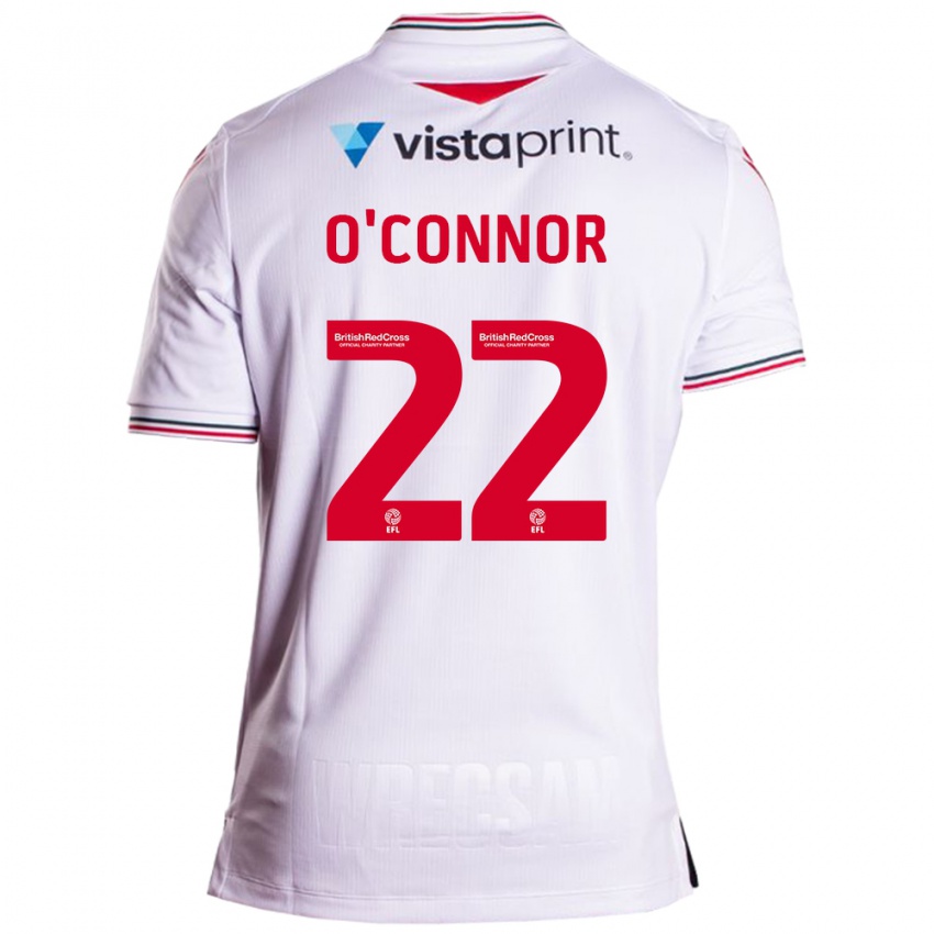 Hombre Camiseta Thomas O'connor #22 Blanco 2ª Equipación 2023/24 La Camisa