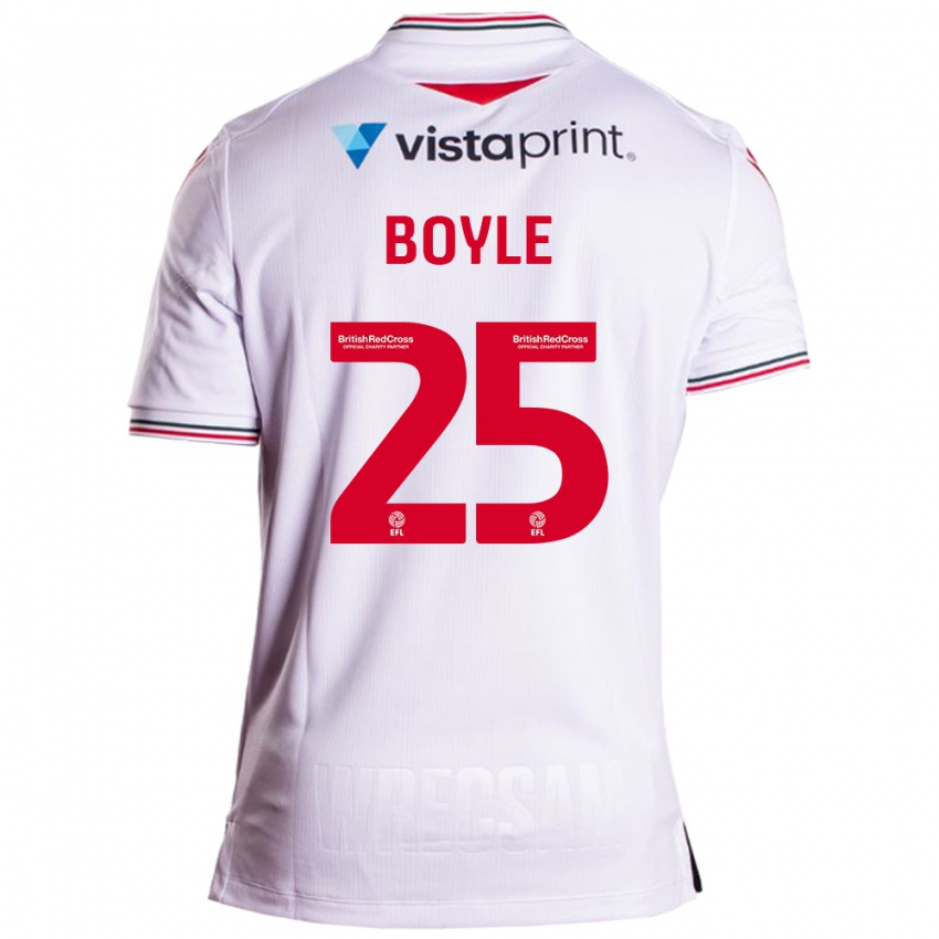 Hombre Camiseta Will Boyle #25 Blanco 2ª Equipación 2023/24 La Camisa