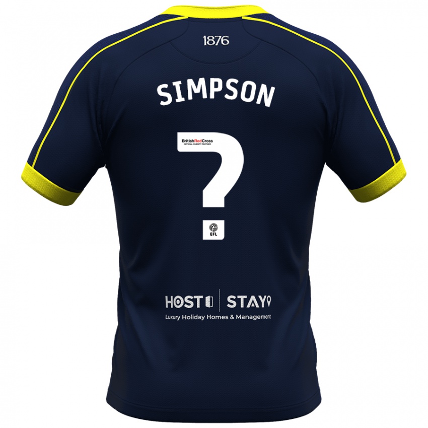 Hombre Camiseta Nathan Simpson #0 Armada 2ª Equipación 2023/24 La Camisa