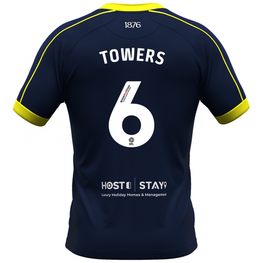 Hombre Camiseta Abby Towers #6 Armada 2ª Equipación 2023/24 La Camisa