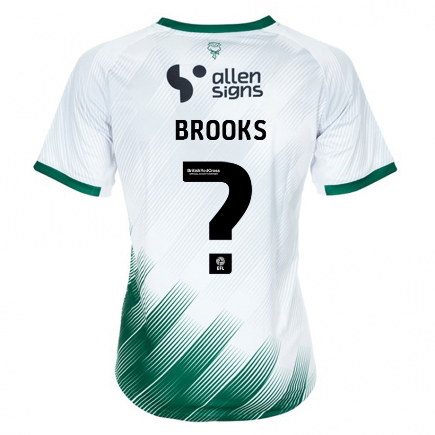 Hombre Camiseta Billy Brooks #0 Blanco 2ª Equipación 2023/24 La Camisa