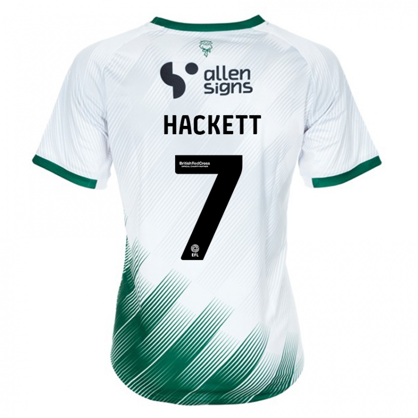 Hombre Camiseta Reeco Hackett #7 Blanco 2ª Equipación 2023/24 La Camisa
