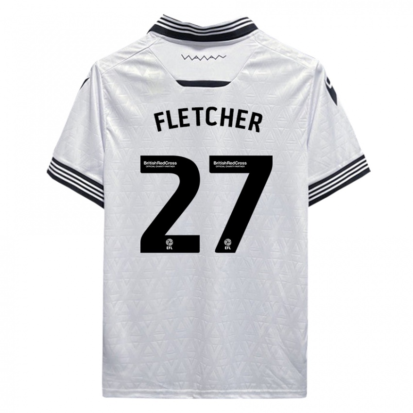 Hombre Camiseta Ashley Fletcher #27 Blanco 2ª Equipación 2023/24 La Camisa
