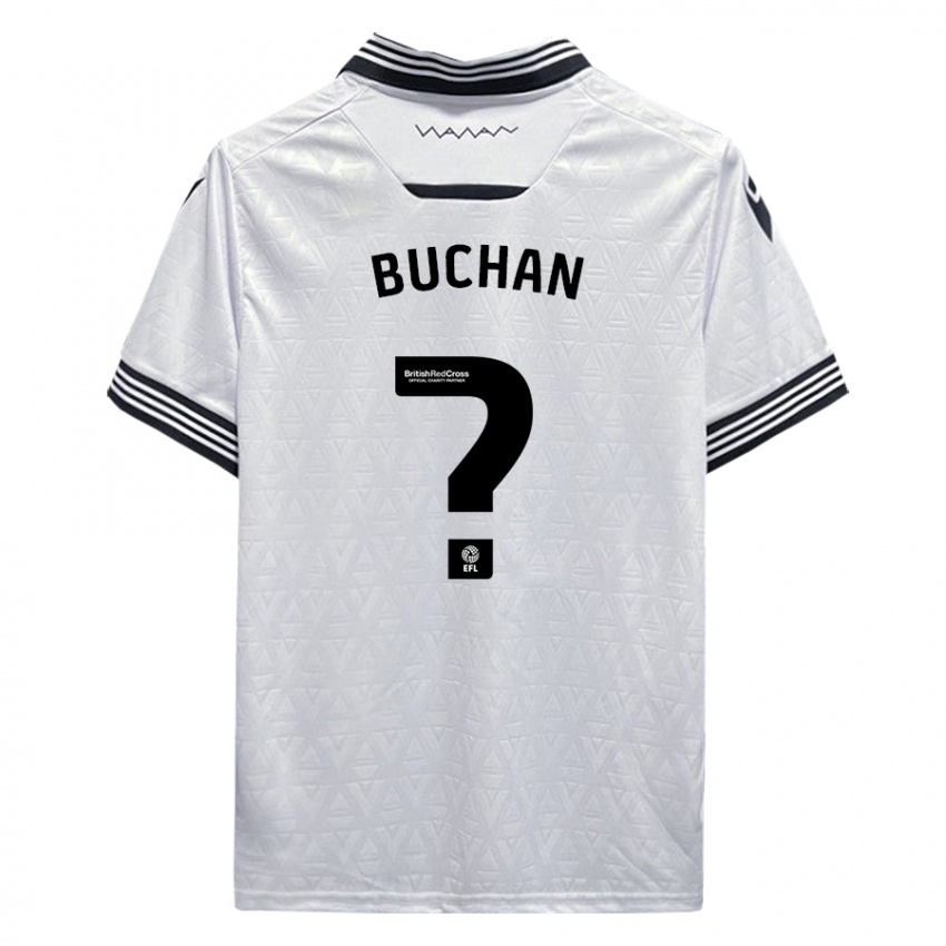 Hombre Camiseta Jay Buchan #0 Blanco 2ª Equipación 2023/24 La Camisa