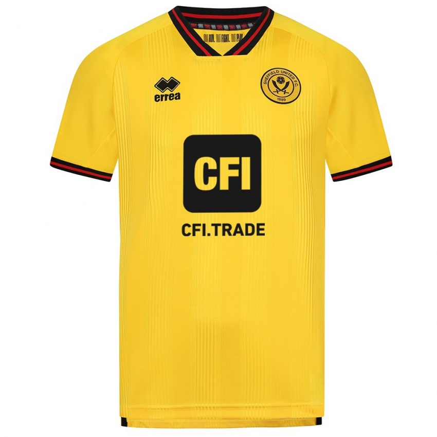Hombre Camiseta Jodie Hutton #12 Amarillo 2ª Equipación 2023/24 La Camisa