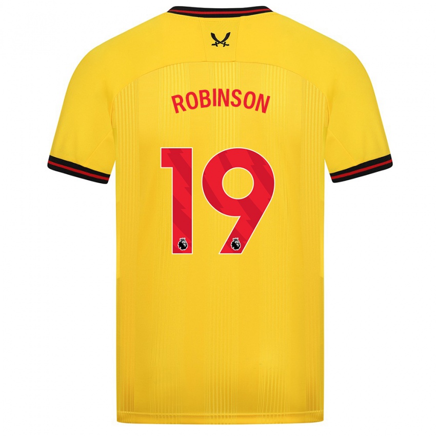 Hombre Camiseta Jack Robinson #19 Amarillo 2ª Equipación 2023/24 La Camisa