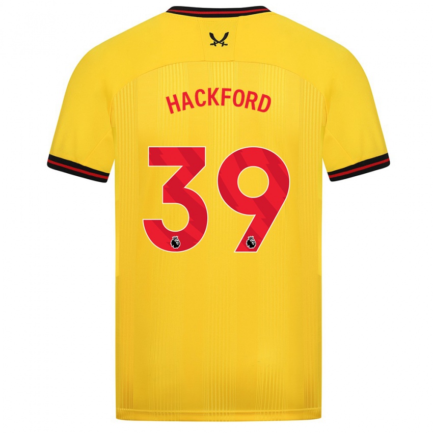 Hombre Camiseta Antwoine Hackford #39 Amarillo 2ª Equipación 2023/24 La Camisa