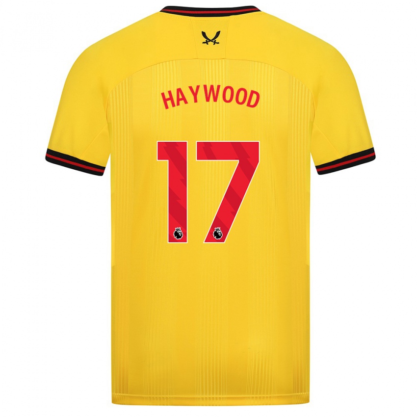 Hombre Camiseta Sophie Haywood #17 Amarillo 2ª Equipación 2023/24 La Camisa