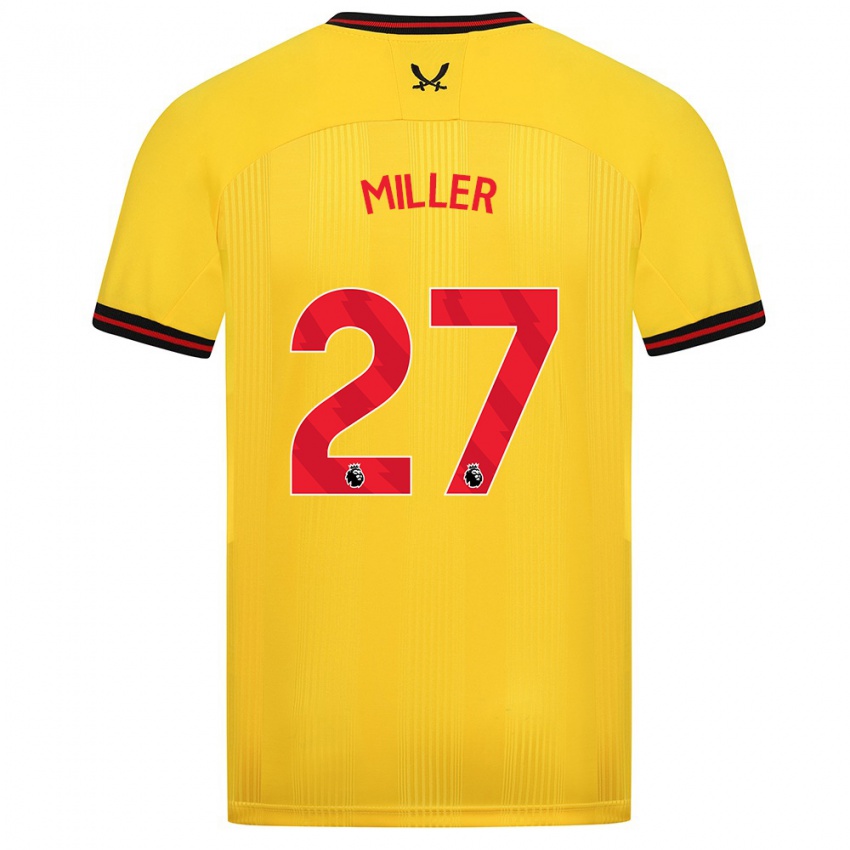 Hombre Camiseta Lara Miller #27 Amarillo 2ª Equipación 2023/24 La Camisa