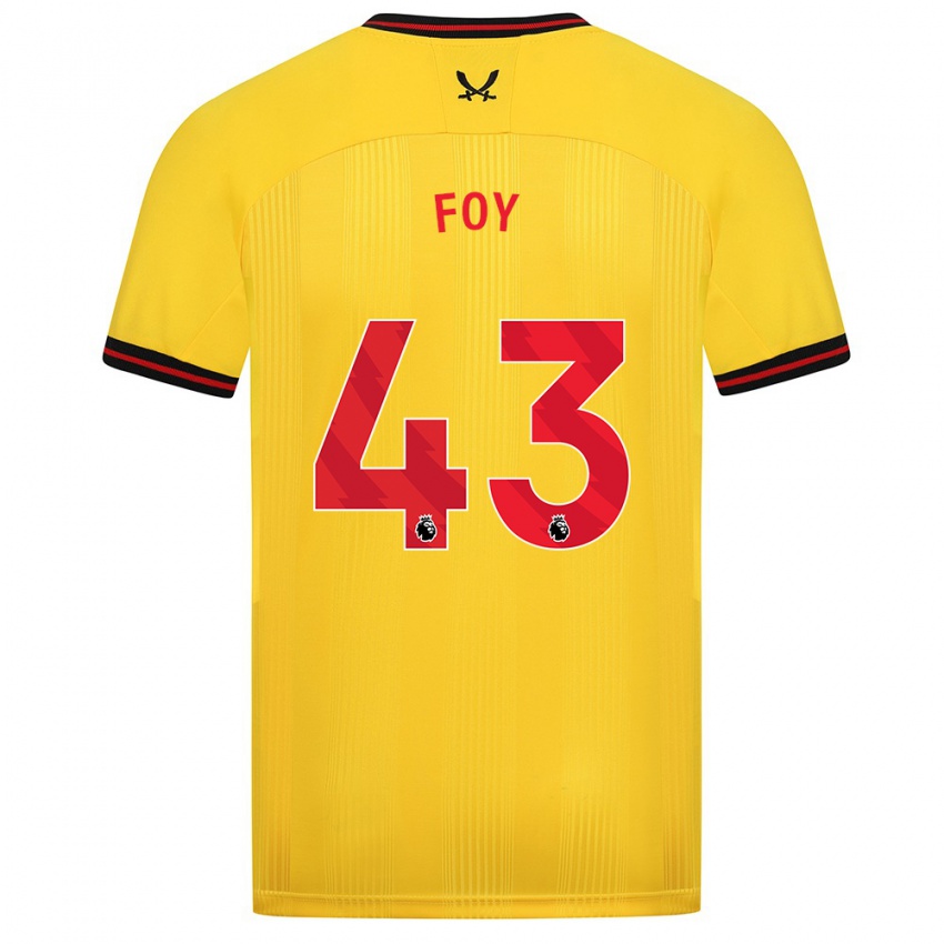 Hombre Camiseta Gus Foy #43 Amarillo 2ª Equipación 2023/24 La Camisa