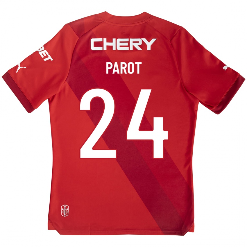 Hombre Camiseta Alfonso Parot #24 Rojo 2ª Equipación 2023/24 La Camisa