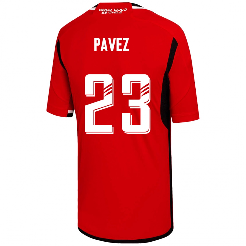 Hombre Camiseta Esteban Pavez #23 Rojo 2ª Equipación 2023/24 La Camisa
