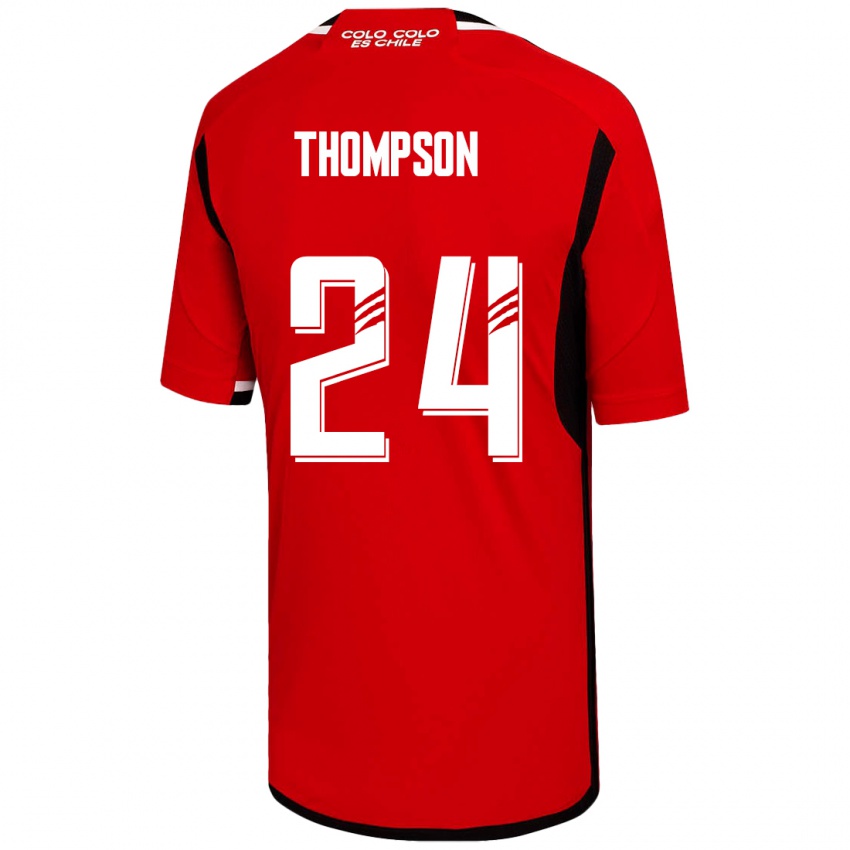 Hombre Camiseta Jordhy Thompson #24 Rojo 2ª Equipación 2023/24 La Camisa