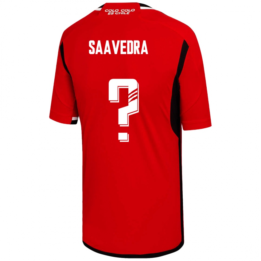 Hombre Camiseta Danilo Saavedra #0 Rojo 2ª Equipación 2023/24 La Camisa